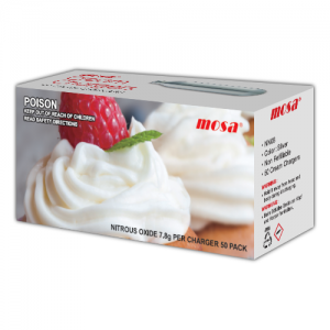 Mosa Cream Chargers N2O 50 Pack x 6 (300 Bulbs)